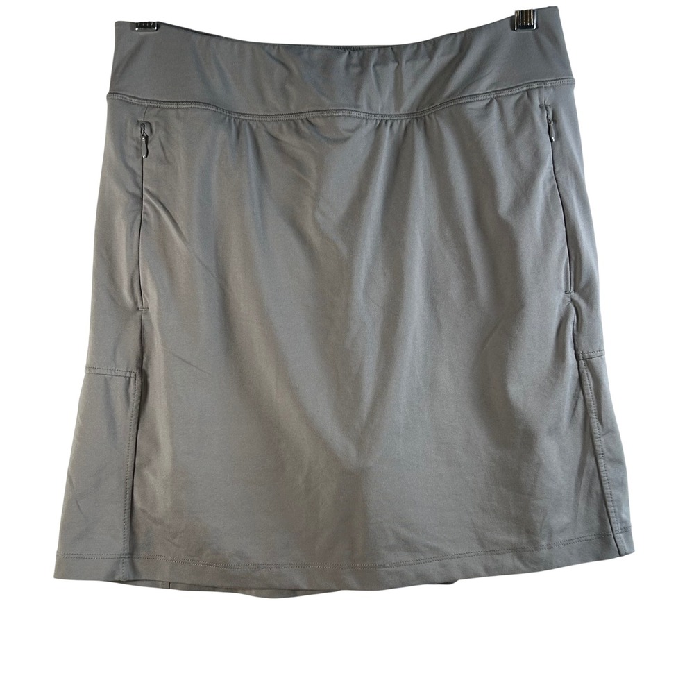 Jockey Womens Skort Athletic Skirt Gray M Built-in Shorts Pockets